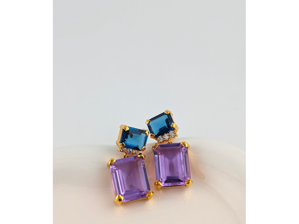 Frosted Lavendar Earrings