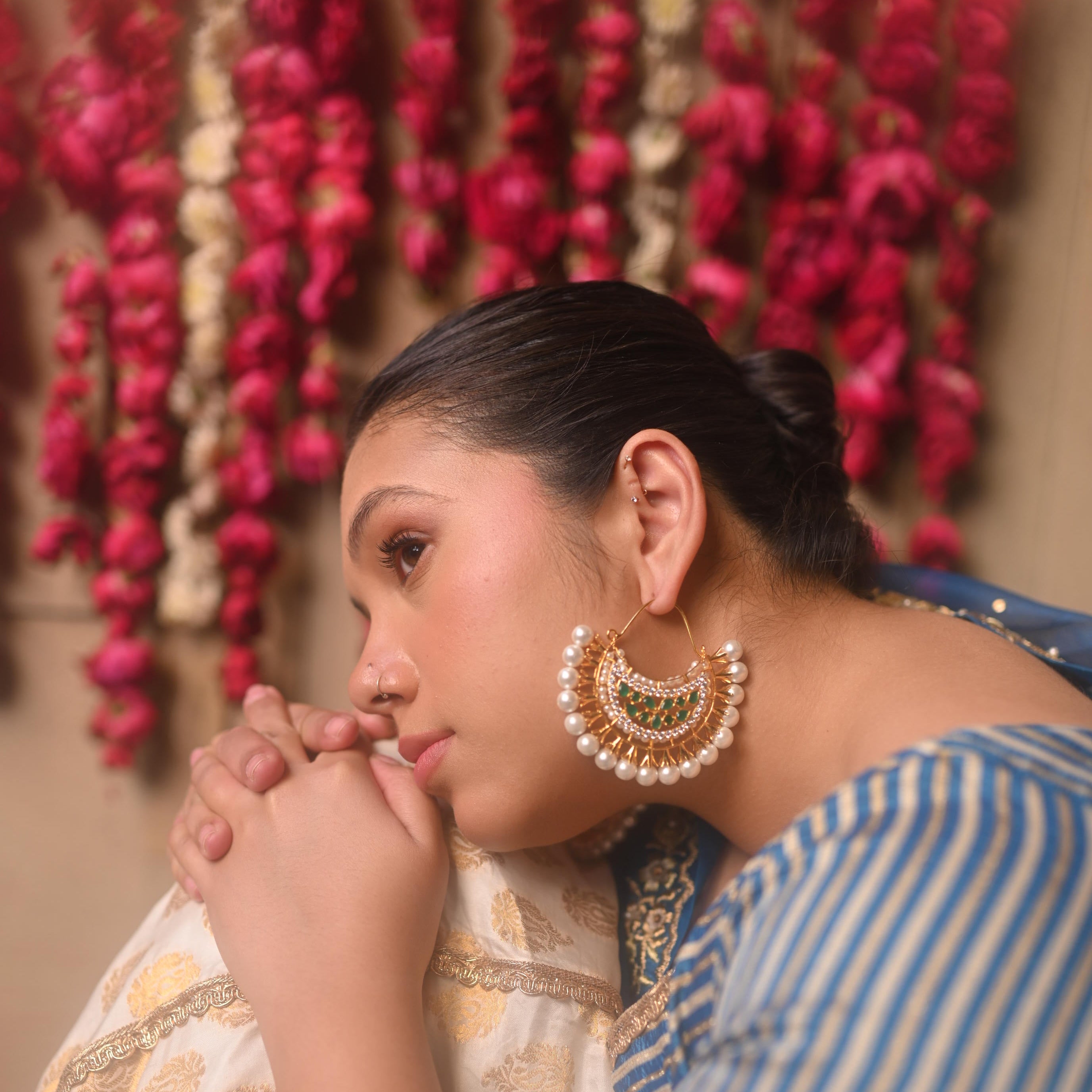 Royal Sabz Jhumkas