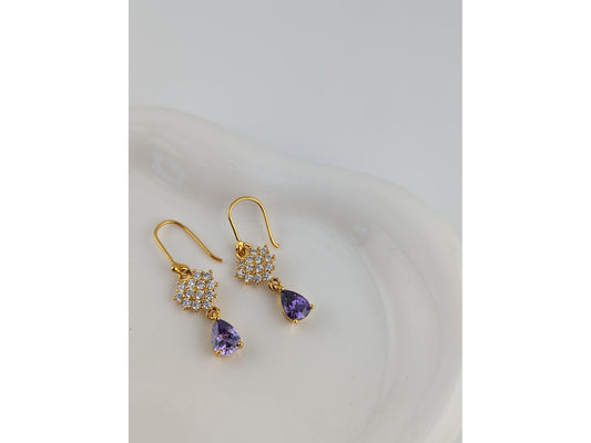 Frosted Plum Earrings