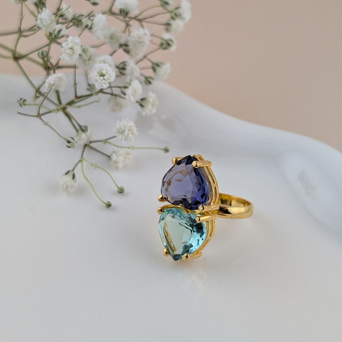 Seafoam Heart Ring