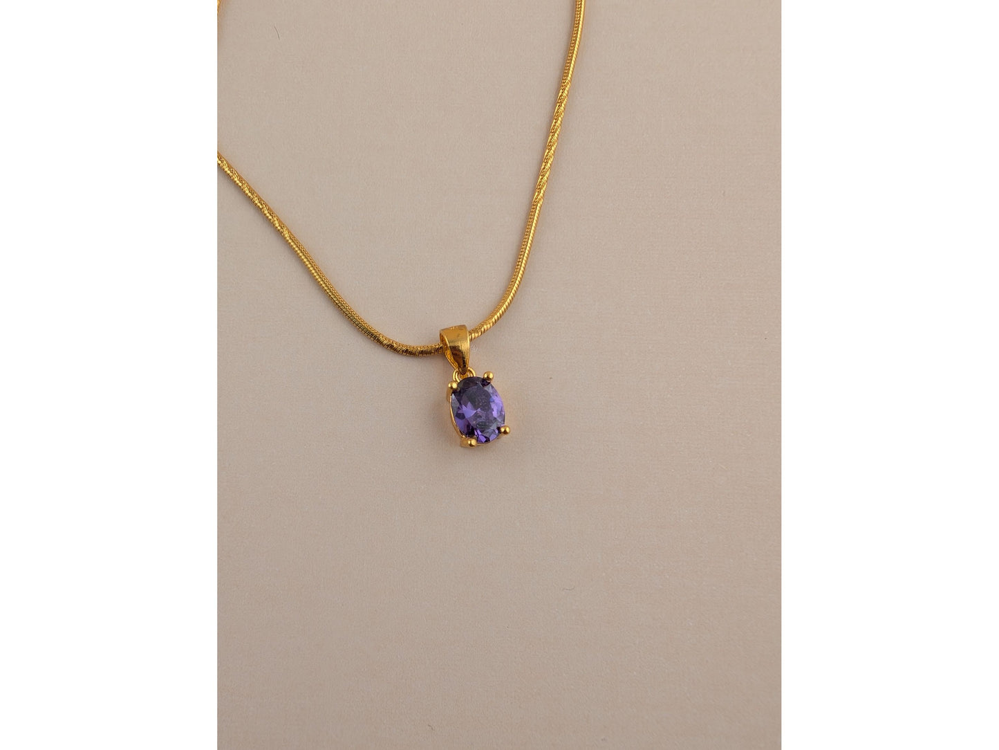 Amethyst Oval shaped Pendant