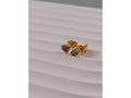 Amethyst Mini Heart Studs