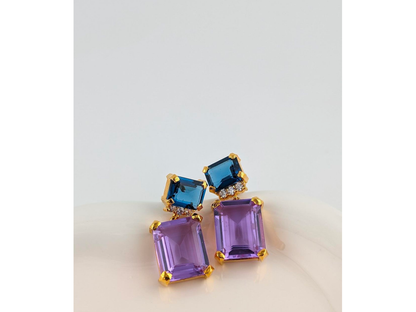 Frosted Lavendar Earrings