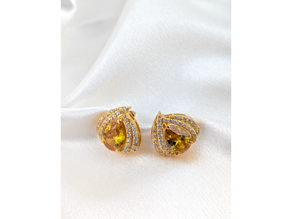 Citrine Glow Studs