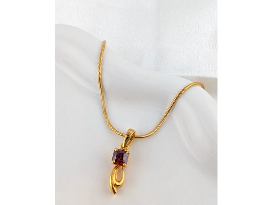 Garnet square Pendant