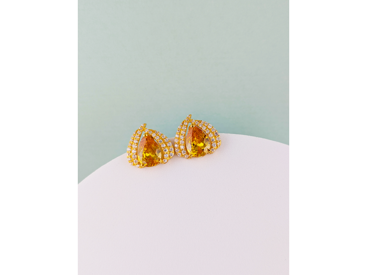 Citrine Glow Studs