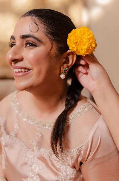 Blue Noor Pearl Studs