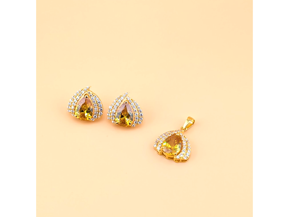 Citrine Glow Studs